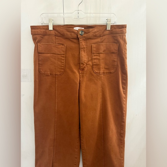 Lauren Conrad Brown Wide-Leg Pants w Stretch 16 - Picture 3 of 6